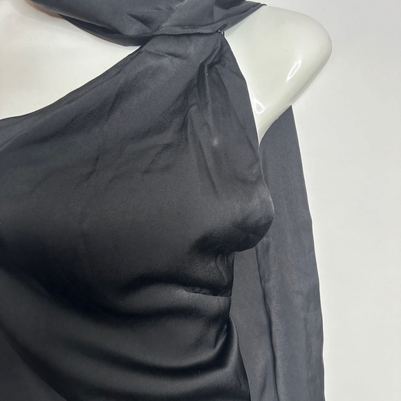 ECYANER Women's Elegant Sleeveless  Dress Backless Satin Backless Midi Cocktail - Picture 6 of 12